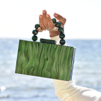 Lorena Artsy Resin Clutch (Emerald Green) image