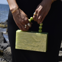 Lorena Artsy Resin Clutch (Lime Green) image