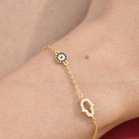 Azra Luck Evil Eye Bracelet (Gold)  image