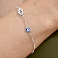 Azra Luck Evil Eye Bracelet (Silver) image