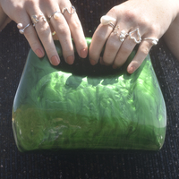 Elka Artsy Resin Clutch (Emerald Green) image