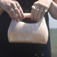 Elka Artsy Resin Clutch (Nude Shimmer) image