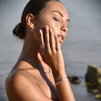 Fossette Artisan Textured Bangle (Silver) image