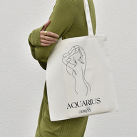 She Is Aquarius Eco Zodiac Muse Tote Bag image