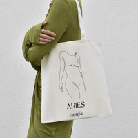 She Is Aries Eco Zodiac Muse Tote Bag image