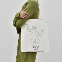 She Is Libra Eco Zodiac Muse Tote Bag image