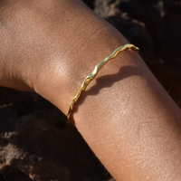 Be The Flow Artisan Bangle (Gold) image
