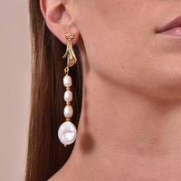 Desiree Artisan 24K Pearl Drop Earrings image