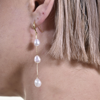 Aquene Freshwater Pearl String Earrings image