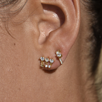 Nour Fine Diamante Blind Earrings (Gold) image