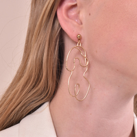 Eimear Female Body Line Art Earrings image