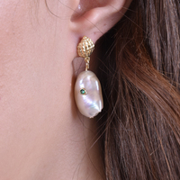Mediterranean Baroque Pearl Drop Earrings (Imperfect) image