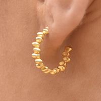 Aisling Beaded C Hoop Earrings (Gold Vermeil) image
