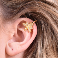 Levana Gold Bee Cuff Earrings image