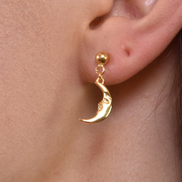Amaris Gold Filled Dainty Moon Earrings image