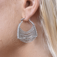 Mavis Silver Chain Bag Earrings image