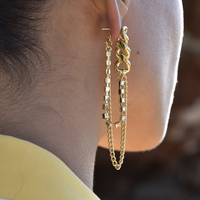 Elektra Diamante Chain Drop Earrings image