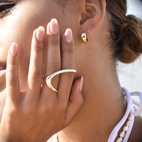 Sunday Chunky Gold Hoop Earrings (18K Gold Vermeil) image