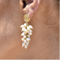 Bellarose 24K Artisan Pearl Drop Earrings image