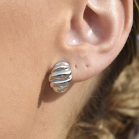 Evonne Croissant-Chic Earrings (Silver) image
