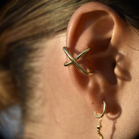 Harlow Sculptural Intertwined Cuff Earring (Single Piece Gold) image