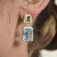 Marella Aqua Crystal Drop Earrings image
