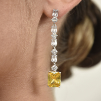Annalee Crystal Drop Earrings (Citrine) image