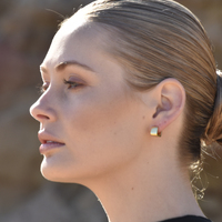 Zen Minimal Cubic Earrings (Gold Vermeil) image