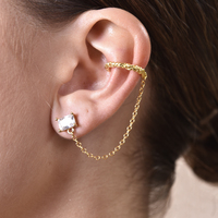 Lior Gold Vermeil Topaz Chain Cuff Earring (Single Piece) image