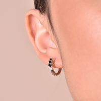 Alma Minimalist Silver Hoop Earrings image