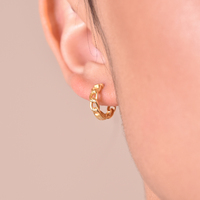 Minnie Dainty Chain Hoop Earrings  image