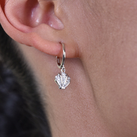 Meryl Dainty Clam Drop Earrings