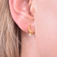 Gemma Gold Filled Dainty Moon Earrings image