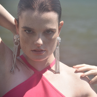 Chase Diamante Leopard Statement Earrings (Oversized) image