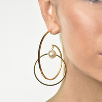 Orbit Sculptural Hoop Statement Earrings image