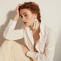 Estee Long Tassel Beads Earrings (for pierced ears)