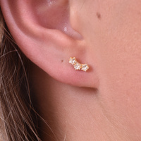 Nia Gold Filled Sparkling Stud Earrings image