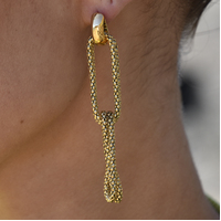 Daniella Twin Loop Chain Drop Earrings image