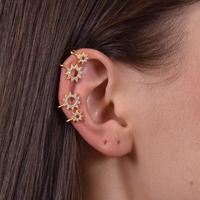 Eliana Fine Gold Sun Cuff Earrings image