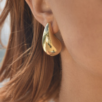 Sloane Chunky Droplet Earrings (Gold)