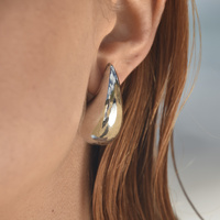 Sloane Chunky Droplet Earrings (Silver)