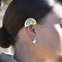 Hanako Sculpture Ear Cuff (Gold Pair) image
