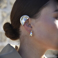 Hanako Sculpture Ear Cuff (Silver Single Piece) image