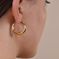 Oria Premium Gold Hoop Earrings image