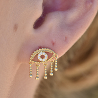Harmonie Splendid Evil Eye Earrings (Gold Vermeil) image