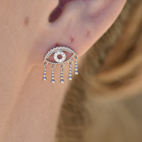 Harmonie Splendid Evil Eye Earrings (Silver) image