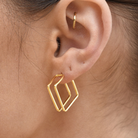 Finley Sculpture Frame Earrings (Gold Vermeil) image