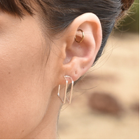 Finley Sculpture Frame Earrings (Silver) image