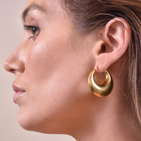 Girlfriend Chunky Gold Bowl Earrings image