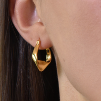 Raquel Flow Huggie Earrings (Gold Vermeil) image